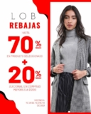 Últimas Rebajas LOB: Hasta 70% de descuento + 20% adicional