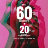 LOB Rebajas adicionales de hasta 60% de descuento + 20% adicional en compras de $1,000 o más