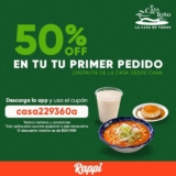 Cupón Rappi La Casa de Toño: 50% de descuento en tu primer pedido