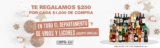 Promo La Comer de $250 de descuento por cada $1,000 en vinos y licores