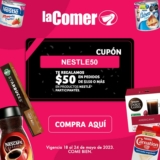 Cupón la Comer de $50 pesos de descuento en productos Nestlé