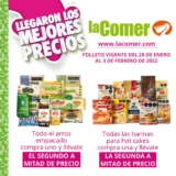 Folleto La Comer Segundo a Mitad de Precio del 28 de enero al 3 de febrero