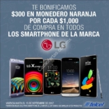 En La Comer $300 en Monedero Naranja por cada $1,000 de compra en smartphones LG