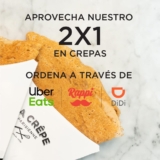 Promoción La Crepe Parisienne de 2×1 en crepas en pedidos a domicilio