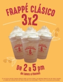 Frappés al 3×2 en Cafeterías La Flor de Córdoba de lunes a viernes de 2:00 a 5:00 PM