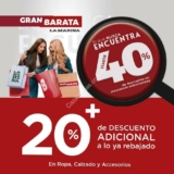 Segundas Rebajas Gran Barata La Marina: Hasta 40% de descuento + 20% de descuento adicional a lo ya rebajado