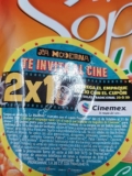 Cupón 2×1 Cinemex la Moderna en funciones 2D y 3D de lunes a domingo