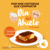 Promoción La Parroquia Día del Abuelo 2019: Porción de flan de café gratis para todos los abuelos