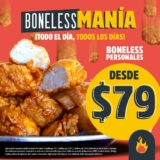 Boneless Manía en Las Alitas: Alitas personales desde $79 pesos