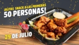 Promoción Las Alitas Día de la Alita 29 de julio: Alitas GRATIS a los primeros 50 ó 2×1 en alitas y boneless en delivery