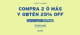 Cupón Levi’s 25% de descuento en la ccompra de 2 prendas o más