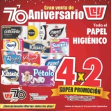 Gran Venta de Aniversario Casa Ley: 4×2 en todo el papel higiénico y más
