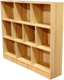 Librero organizador de madera con 10 estantes baja a su menor precio + 6 meses sin intereses