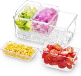 Bandeja para almacenar alimentos refrigerados baja de precio