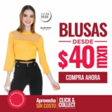 Rebajas Lineas con blusas desde $40 pesos