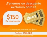 Código Linio $150 de descuento en compras de $599