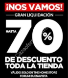 Liquidación de clausura The Home Store Forum Buenavista: Hasta 70% de descuento en toda la tienda 