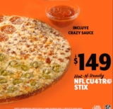 En Little Caesars nueva pizza NFL Cu4tro Stix a sólo $149