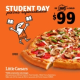 Promoción Little Caesars Día del Estudiante: Pizzas de especialidad de $160 a $99 hoy 23 de mayo