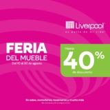 Feria del Mueble 2026 Liverpool: Hasta 40% de descuento en comedores, recámaras y más