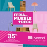Feria del Mueble + Deco Liverpool: Hasta 35% de descuento en muebles y artículos de decoración