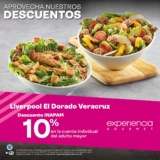 Experiencia Gourmet Liverpool: 10% de descuento con tarjeta del Inapam