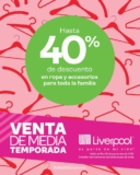 Venta de Media Temporada Liverpool: Hasta 40% de descuento