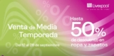 Venta de Media Temporada Liverpool 2025: Hasta 50% de descuento