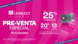 Pre Venta Especial Liverpool: Hasta 25% de descuento o hasta 20% de descuento y hasta 13 msi hoy