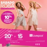 Sábado Rosa Liverpool 3 de septiembre: Hasta 20% en monedero y hasta 15 msi