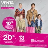 Liverpool Venta Especial: 20% en monedero + 13 msi del 1 al 7 de febrero