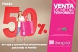 Venta de Media Temporada Liverpool del 15 al 30 de septiembre 2020