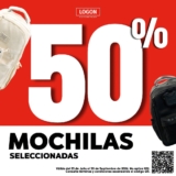 Promo LOGON: 50% de descuento en Mochilas seleccionadas