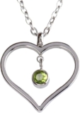 Collar con dije de corazón y cristal baja a su menor precio