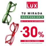 Fiestas Patrias Ópticas Lux: 30% de descuento en toda la tienda en línea