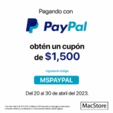 $1,500 de descuento en MacStore pagando con PayPal