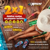En Magnicharters 2×1 en paquetes turísticos durante octubre 2021