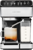 Cafetera de espresso y capuchino Chefman de acero inoxidable baja de precio