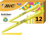 Plumón marcatextos Bic Brite Lines con 12 piezas baja a un gran precio