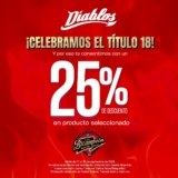 En Martí 25% de descuento en productos de los Diablos Rojos