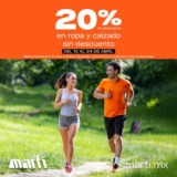 En Martí 20% de descuento en ropa y calzado sin descuento hasta el 24 de abril