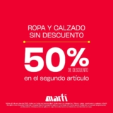 En Martí 2do a mitad de precio en productos de correr, fitness, sportswear y calzado infantil