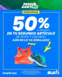 Promoción Martí: 50% de descuento en tu segundo artículo en ropa y calzado aún en lo ya rebajado