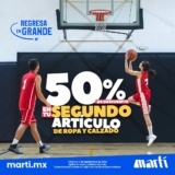 Promoción Martí Regreso a Clases: 2do a mitad de precio en ropa y calzado
