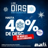 Promoción Martí Días D: hasta 40% de descuento en tienda en línea