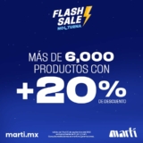 Venta Nocturna Martí: 20% de descuento de las 10:00 PM a las 6:00 AM esta semana