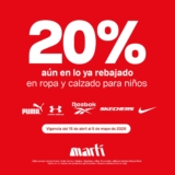 Día del Niño Martí: 20% de descuento en ropa y calzado para niños