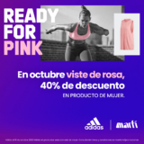 Promoción Martí Mes Rosa: 40% de descuento en productos para mujer Adidas