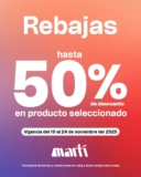 Nuevas Rebajas Martí: Hasta 50% de descuento
