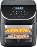 Horno freidora de aire Masterchef con panel digital y 1700 W de potencia baja a su menor precio